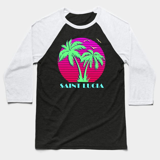 Santa Lucia Baseball T-Shirt by Nerd_art